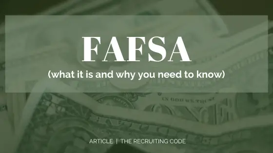 FAFSA over a picture of money